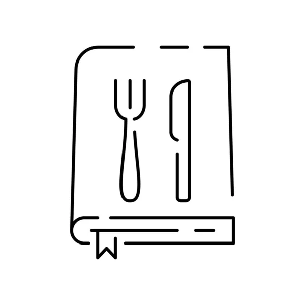 Cooking Kitchen Thin Line Vector Icon Restaurant Cook Meal Food — Stock Vector