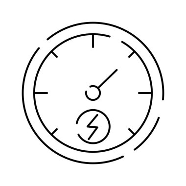 Elektrikli araba hattı simgesi. Elektrikli otomobil kablo hattı ve şarj eden siyah sembol. Çevre dostu elektro araç konsepti. Vektör elektrik illüstrasyonu.