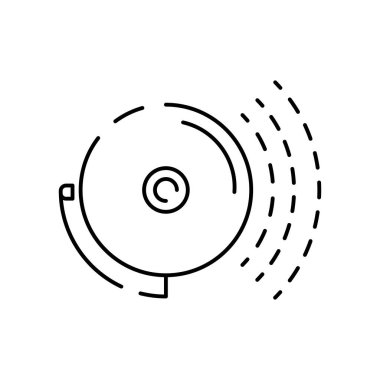 İtfaiyeci ve itfaiye hattı ikonu. Yangın, itfaiyeci, yanık, acil durum, yangın musluğu, alarm ve daha fazlası gibi ikonlar da dahil. Alarm zili.