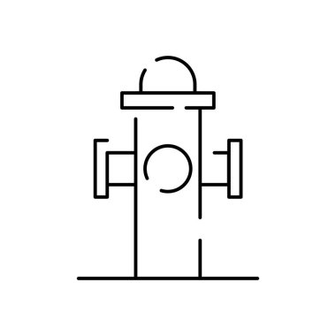 İtfaiyeci ve itfaiye hattı ikonu. Yangın, itfaiyeci, yanık, acil durum, yangın musluğu, alarm ve daha fazlası gibi ikonlar da dahil. Yangın musluğu.