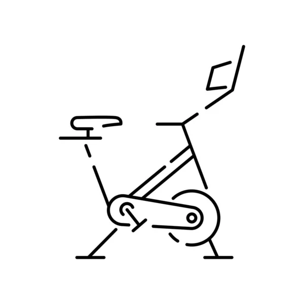 아이콘 생태적 식생활 체육관 자전거 — 스톡 벡터