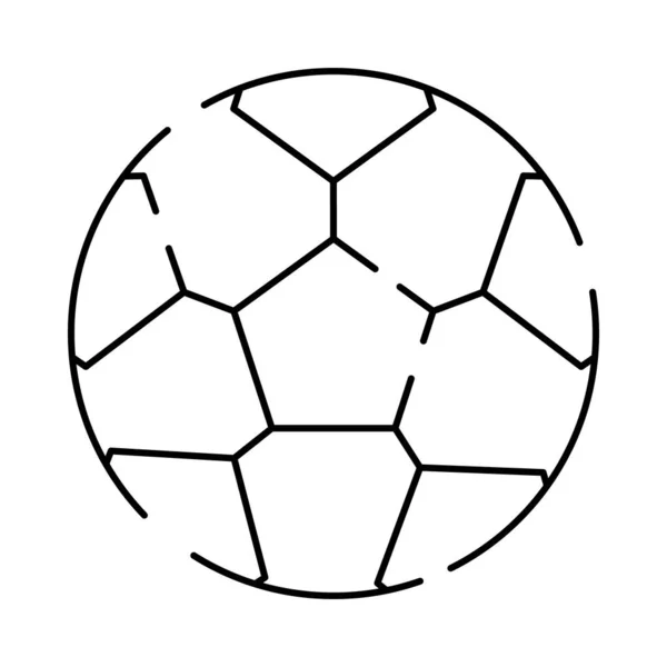 Fußball Oder Fußballlinien Ikone Weltmeisterschaften Und Turniere Sport Und Fitness — Stockvektor