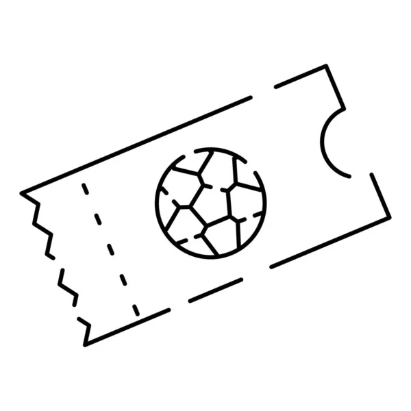 サッカーまたはサッカーのラインのアイコン ワールドカップの選手権やトーナメント スポーツとフィットネスラインのアイコンインフォグラフィックチケットベクトル — ストックベクタ