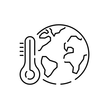Kuraklık. Susadım. Çatlamış ve kurumuş bitki ya da toprak. Küresel felaket. Kıtlık. İklim değişikliği vektör çizgisi simgesi.