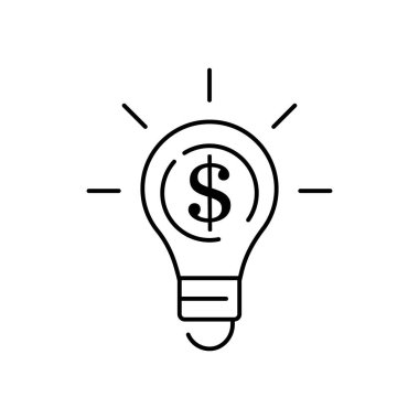 çizgi biçimi para patlama simgesi beyaz arkaplanda izole. Boykot, iş savaşı, ticaret savaş ikonu EPS 10. Ampul dolar ve fikir.