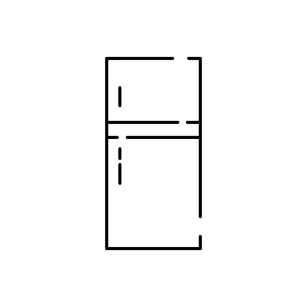 Лінія Піктограм Холодильника Електронна Векторна Ілюстрація Кухні Кухонний Холодильник Побутова — стоковий вектор