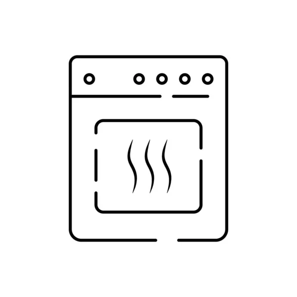Κλίβανος Αερίου Κουζίνα Συνεχής Γραμμή Εικονίδιο Μία Γραμμή Τέχνης Της — Διανυσματικό Αρχείο