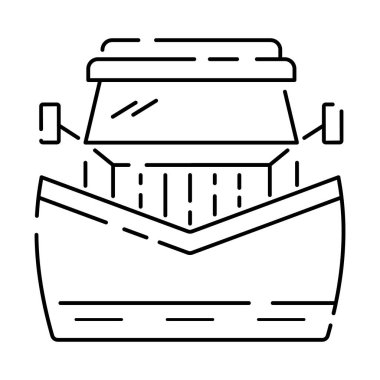 Kar temizleme, kış mevsimi servis doğrusal simgeleri. Noel zamanı. Araba için çivili lastikler. Özelleştirilebilir ince çizgi şekilleri. Kamyon.