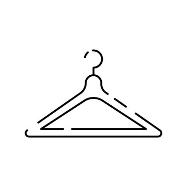 Moda Atıcısı ve Doğrusal Vektör Simgesi Dikişi. Atıcı, Terzi Dükkanı İnce Hat Bağlantı Sembolleri Paketi. Dikiş işi, Dressmaking Stüdyosu. Dikiş Malzemeleri Taslağı. Elbise askısı.