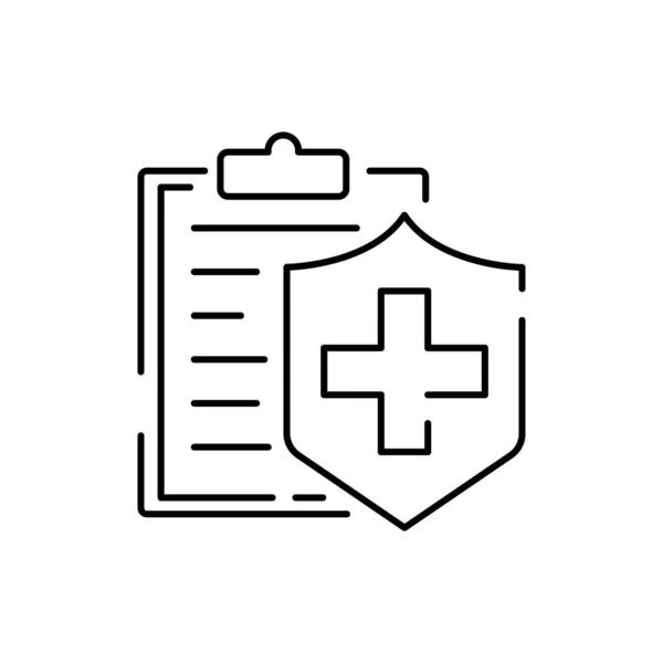 Concept Police Assurance Médicale Logo Carte Médicale Panneau Contrôle Suite — Image vectorielle