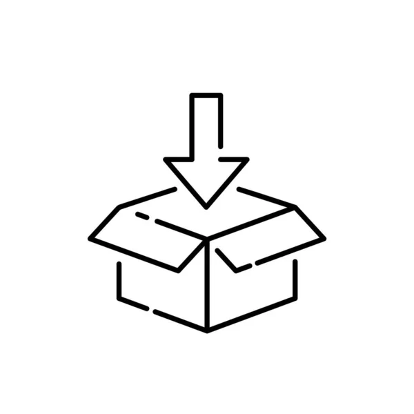 Thin Line Symbole Satz Von Logistik Und Transport Umrissene Symbolsammlung — Stockvektor