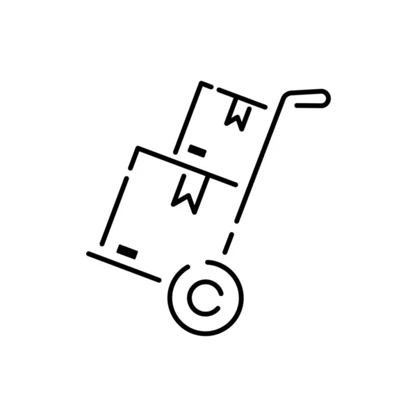 Thin Line Symbole Satz Von Logistik Und Transport Umrissene Symbolsammlung — Stockvektor