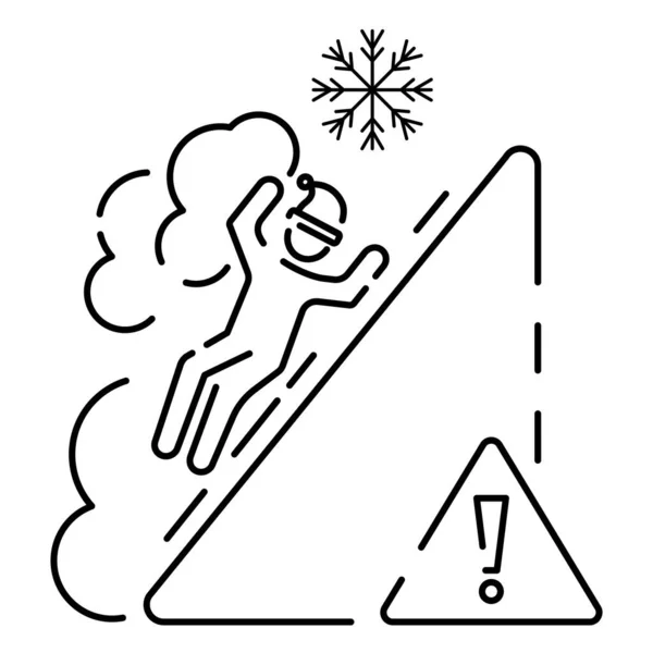 Snow Removal Winter Season Snow Shovel Line Icon Vector Design — Stock Vector
