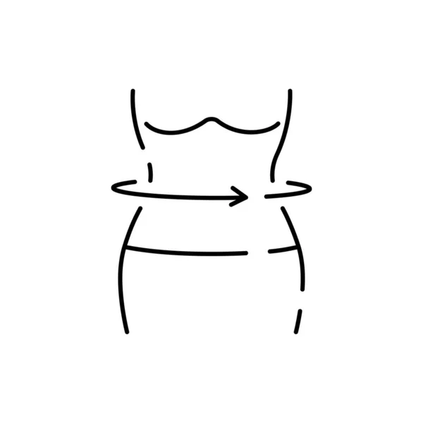 Armlange Pixel Perfektes Lineares Symbol Maßgeschneiderte Körpermaße Maßgeschneiderte Kleidung Die — Stockvektor