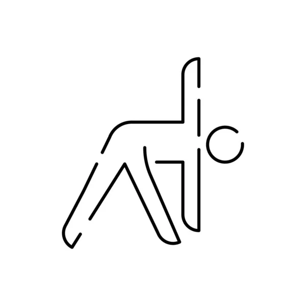Yoga Exercise Line Icon Vector Yoga Poses Meditation — Stock Vector