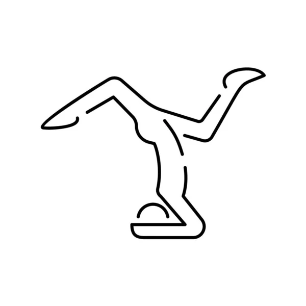 Ікона Лінії Вправ Йоги Векторна Йога Створює Роздуми — стоковий вектор