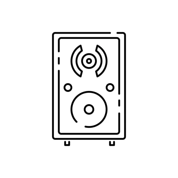 Línea Altavoces Plantillas Vectores Iconos Audio Sonido Para Música — Vector de stock
