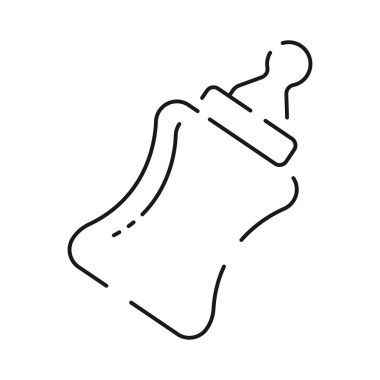 Bebek duşu ikonu seti. İkonlar bebek, çocuk, balon, hediye, dekorasyon, oyuncaklar ve parti olarak dahil. Bebek şişesi.