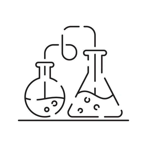 Química Laboratório Relacionados Ícone Linha Ciência Equipamentos Científicos Ícone Linear —  Vetores de Stock
