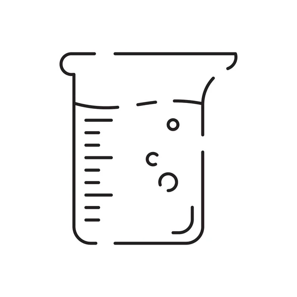 Liniensymbol Für Chemie Und Labor Wissenschaft Und Wissenschaftliche Ausrüstung Lineare — Stockvektor