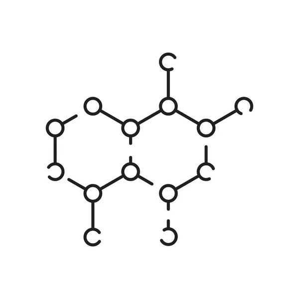 Ikona Chemiczna Lub Chemiczna Linii Znak Szkła Laboratoryjnego Grafika Wektorowa — Wektor stockowy