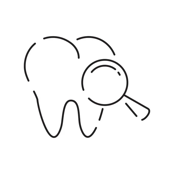 Icône Ligne Vectorielle Dentaire Dentiste Soins Santé Médecine Médecine Accident — Image vectorielle