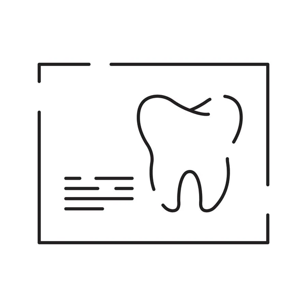 Ícone Linha Vetorial Dentário Odontológico Cuidados Saúde Medicina Médico Avc — Vetor de Stock