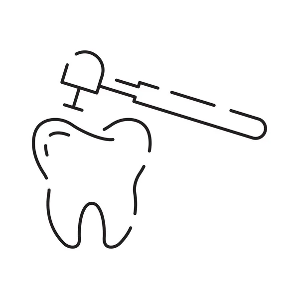 Стоматолог Або Стоматолог Лікарня Медична Допомога Тонка Лінія Значок Збірка — стоковий вектор