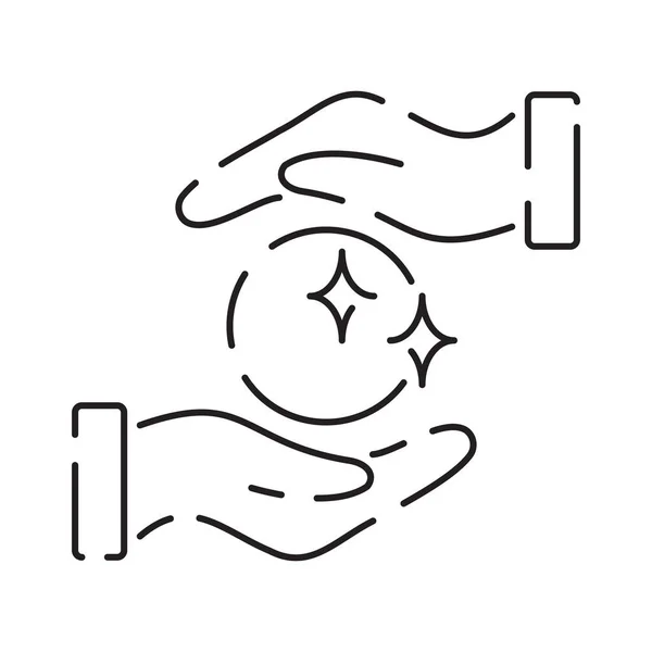 占い線のアイコン 神秘的な密教のタロイモカード 天体神秘的な占星術の要素 魔術アウトラインシンボル ベクトルイラストEps マゾニックロッジのシンボル — ストックベクタ