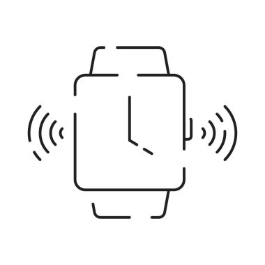 Akıllı ev doğrusal simgelerinin toplanması - aydınlatma, ısıtma, klima kontrolü. Ev otomasyonu seti ve ince hatlarla çizilmiş uzaktan izleme sembolleri. Vektör illüstrasyonu.