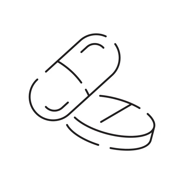 Ikona Medyczna Preparaty Lub Narkotyki Płaskie Medycyna Awaryjny Element Leku — Wektor stockowy