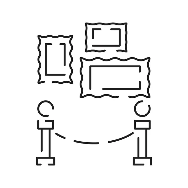 Значок Лінії Музею Піктограма Розваги Контурна Векторна Картина Або Художня — стоковий вектор