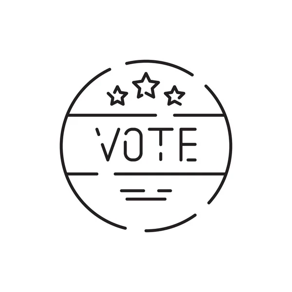 Политик Политик Векторное Голосование Выборы Голосование Икона Векторная Линия Рейтинги — стоковый вектор