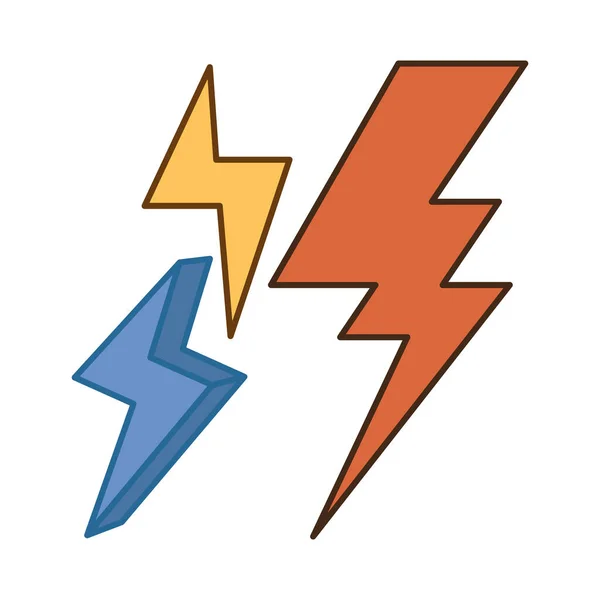 Abstraktní Ilustrace Vektoru Symbolu Blesku Léta Styl Thunderbolt Prvek Pro — Stockový vektor