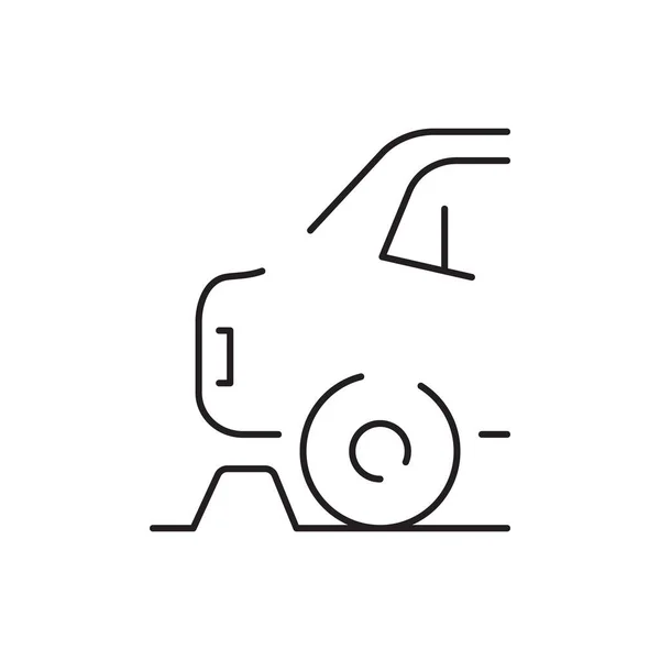 Линия Символа Парковки Вектор Автомобиля Транспорта Сервиса Транспортного Средства Движения — стоковый вектор