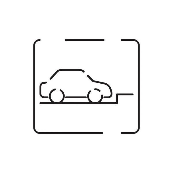 Esquema Estacionamiento Icono Barrera Ilustración Vector Símbolo Aparcamiento Ubicación Billete — Vector de stock