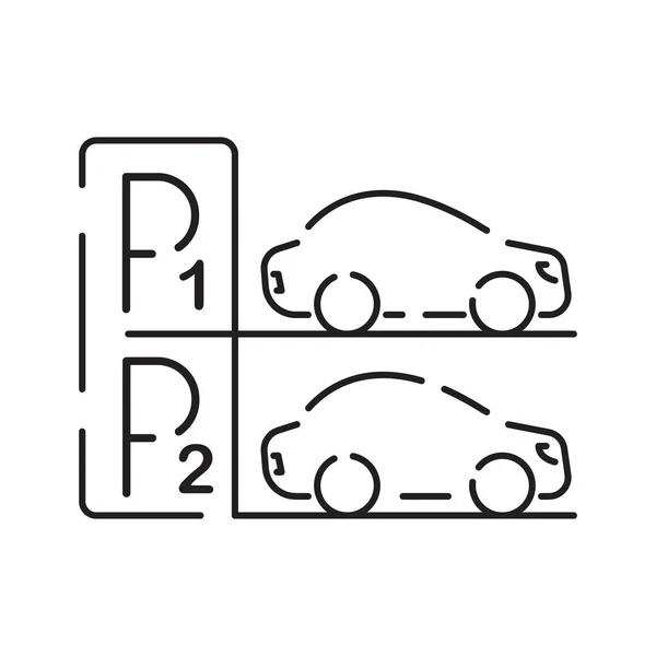Vázlat Parkolási Akadály Ikon Illusztráció Vektor Szimbólum Parkoló Helyszín Fizetőjegy — Stock Vector