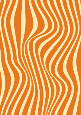 Eski moda arka plan. Soyut renkli ve desenli dalgalı şekiller tasarımı. 60 'ların 70' lerin vektör duvar kağıdı çizimleri.