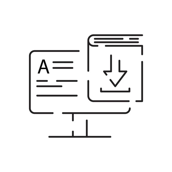 Čtu Ikonu Řádku Knihy Info Help Desk Related Contains Manual — Stockový vektor