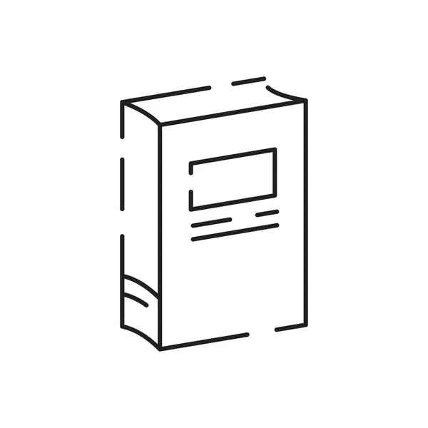 Lectura Libro Línea Educación Icono Simple Info Help Desk Related — Vector de stock