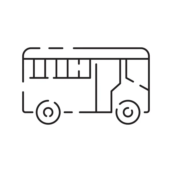 Transporte Público Línea Autobús Vector Icono Símbolo Tráfico Viajes — Vector de stock
