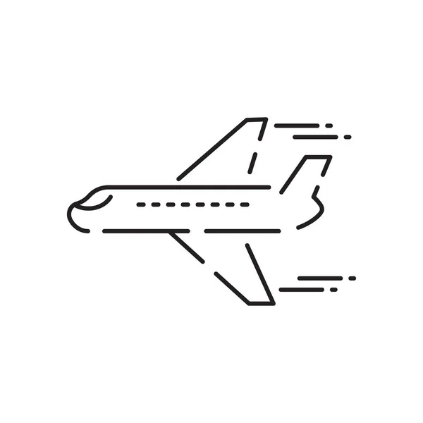 Public Transport Airplane Line Icon Vector Traffic Symbol Travel — Stock Vector