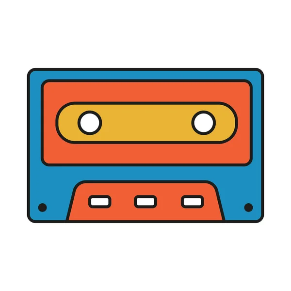 빈티지 카세트 Retro 사운드 테이프 1980 Rave 스테레오 반사기 플라스틱 — 스톡 벡터