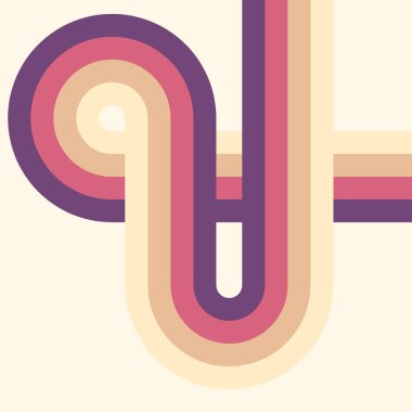 Renkli yuvarlak çizgili tasarım öğesi olan basit bir geçmişe dönük arkaplan. 60 'lar, 70' ler, 80 'ler klasik Vektör illüstrasyonu.