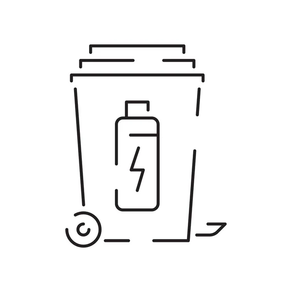 Ikona Linii Materiałów Podlegających Recyklingowi Ekologia Zarys Wektor Recyklingu Symbol — Wektor stockowy
