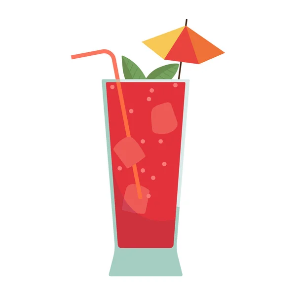 Les Tasses Cocktails Tropicaux Boivent Illustration Vectorielle Lunettes Cocktails Rafraîchissants — Image vectorielle