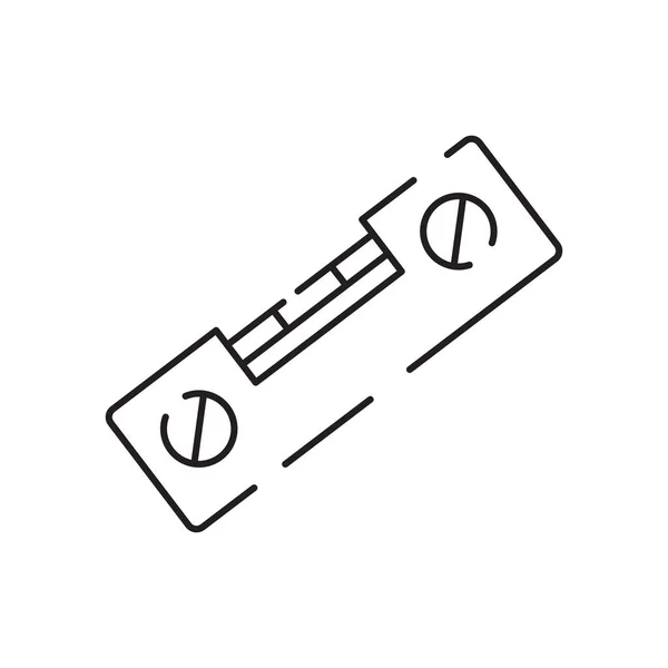Εργαλεία Κατασκευής Περίγραμμα Εικονίδιο Αλφάδι Επίπεδο Διάνυσμα Απλή Συλλογή Εικονίδιο — Διανυσματικό Αρχείο