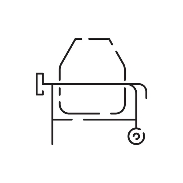 Εικονίδιο Γραμμής Φορέα Εργαλείων Κατασκευής Μίκτη Τσιμέντου — Διανυσματικό Αρχείο