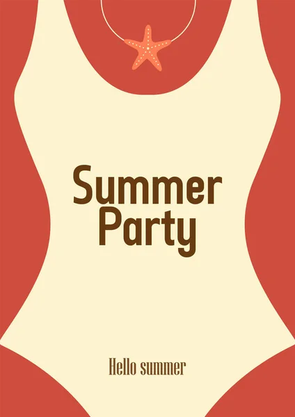 夏のアブストラクトベクトル背景 アイスクリーム バナナ トロピカル ビーチショートパンツ カクテル イラストポスター カバーアートフライヤー バナー — ストックベクタ