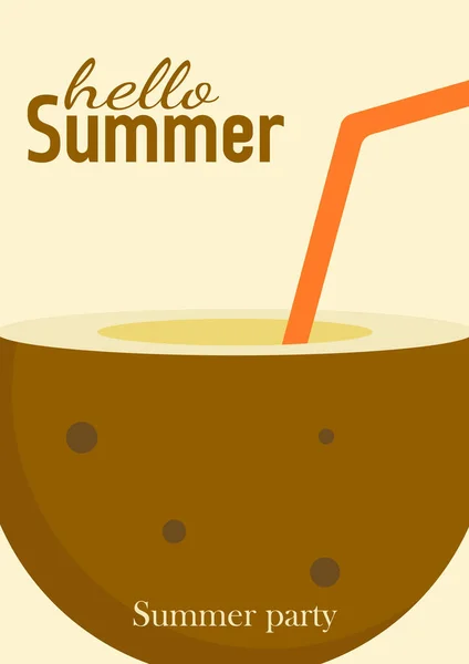 Summer Abstract Vektor Hintergrund Eis Bananen Tropische Badehosen Cocktails Und — Stockvektor